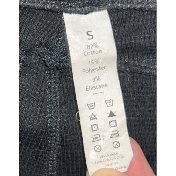 Halara Mid Rise High Waisted Cargo Harem Pants Mineral Sz Small Womens Black Poc - Picture 6 of 13